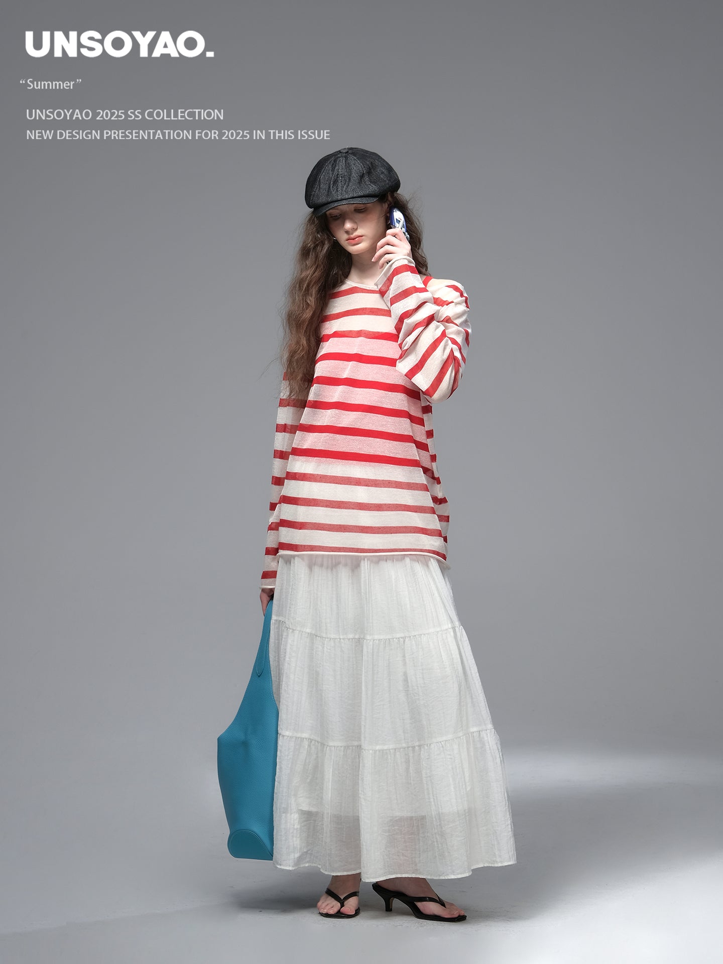 Oversized Sheer Striped T-Shirt
