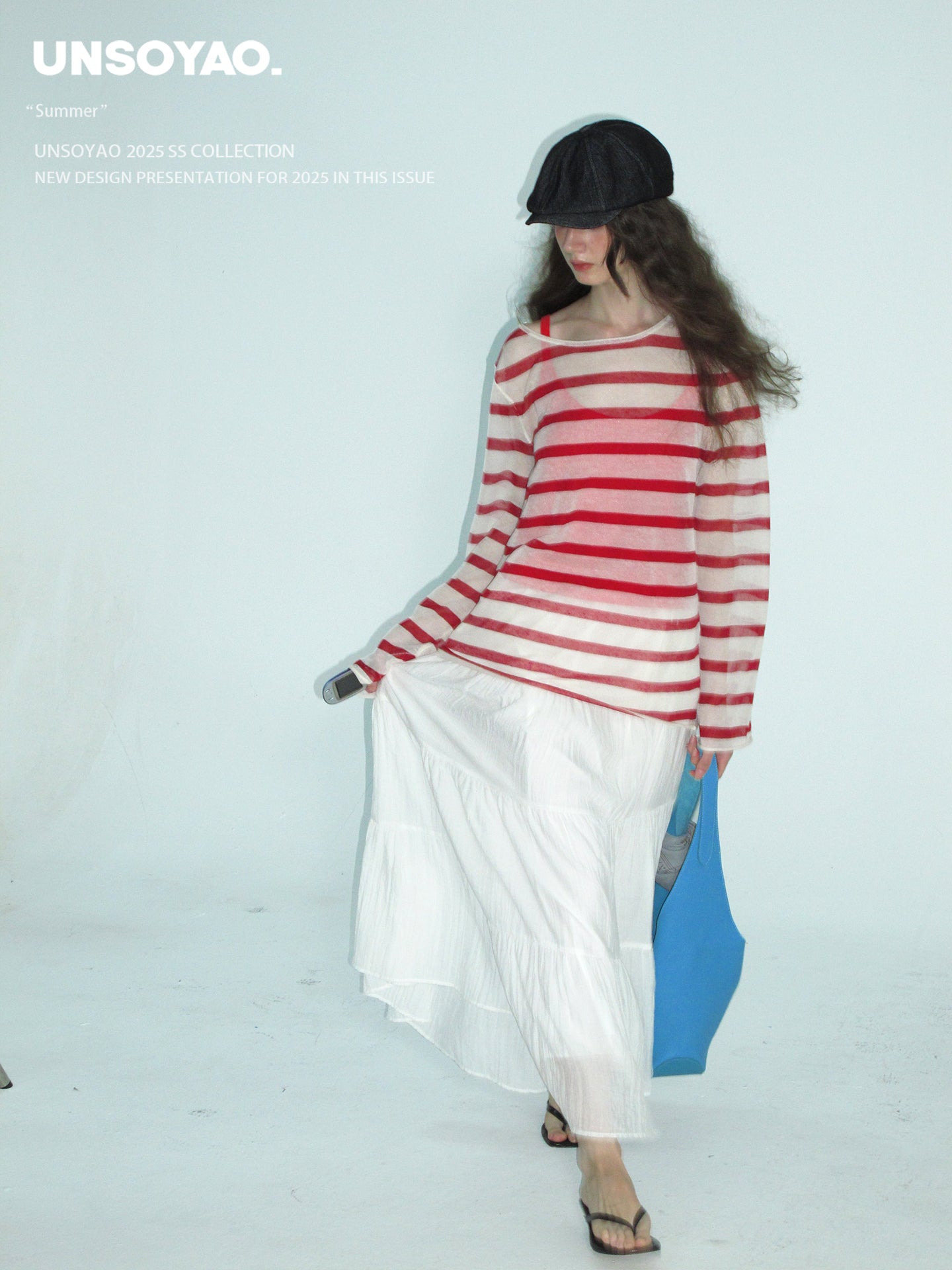 Oversized Sheer Striped T-Shirt