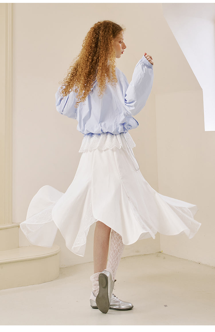 Lace Panel Petal Skirt