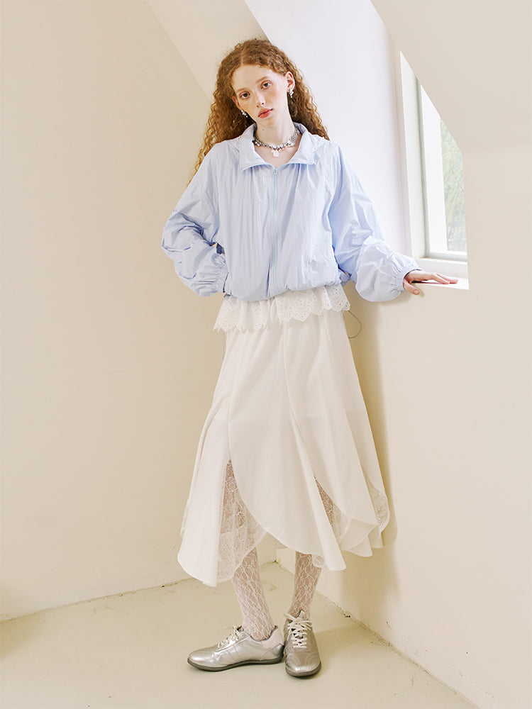 Lace Panel Petal Skirt