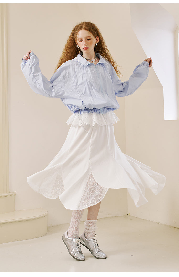 Lace Panel Petal Skirt