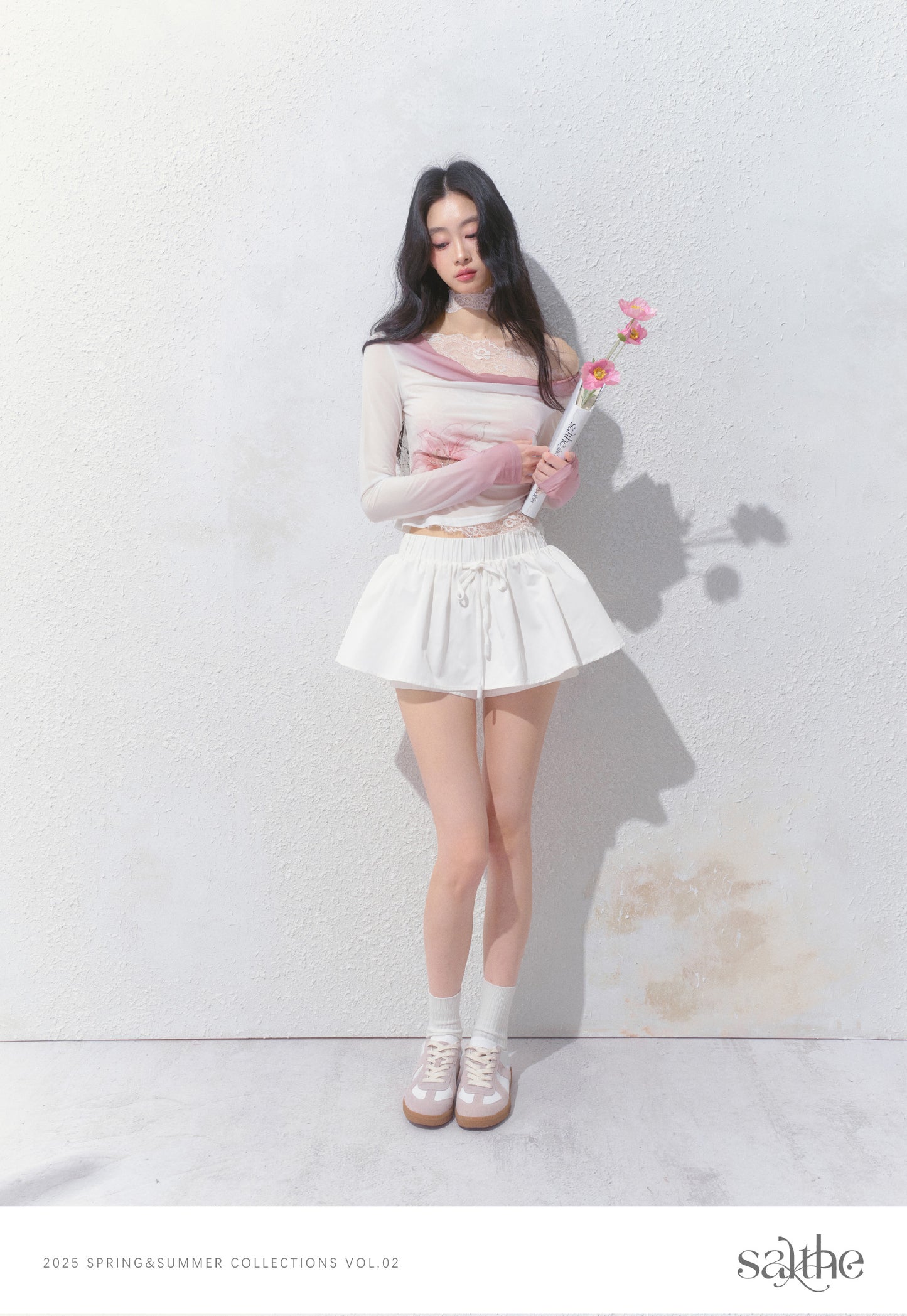 Flower Print Gradient Top With Stretch Fit