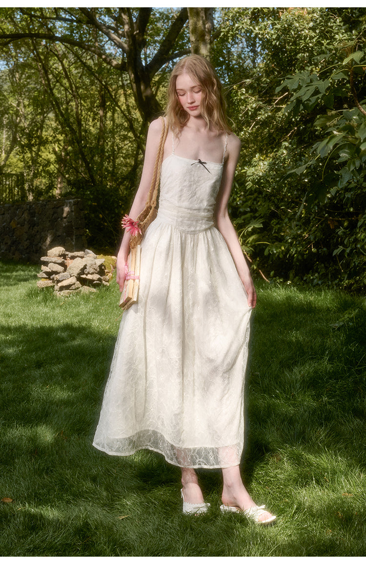 Sparkling Sequin Lace Dress With Removable Straps