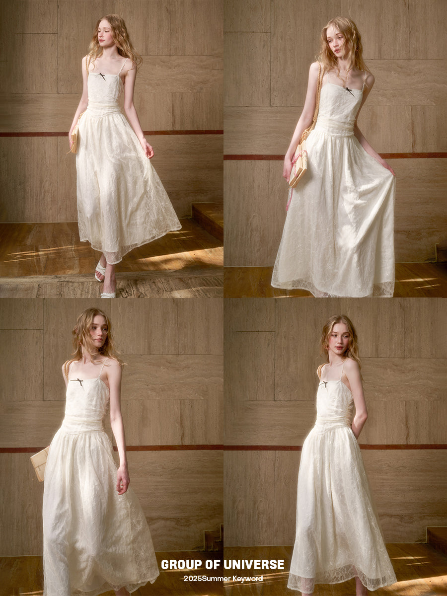 Sparkling Sequin Lace Dress With Removable Straps