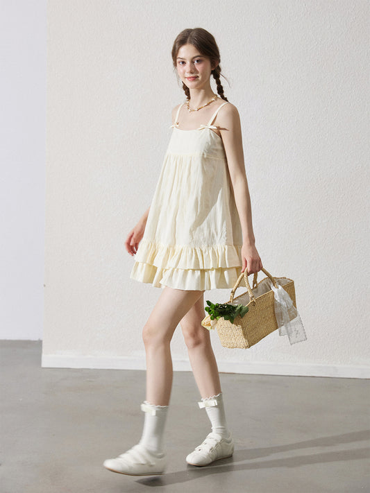 Baby Doll Style Cami Dress In Pure Cotton