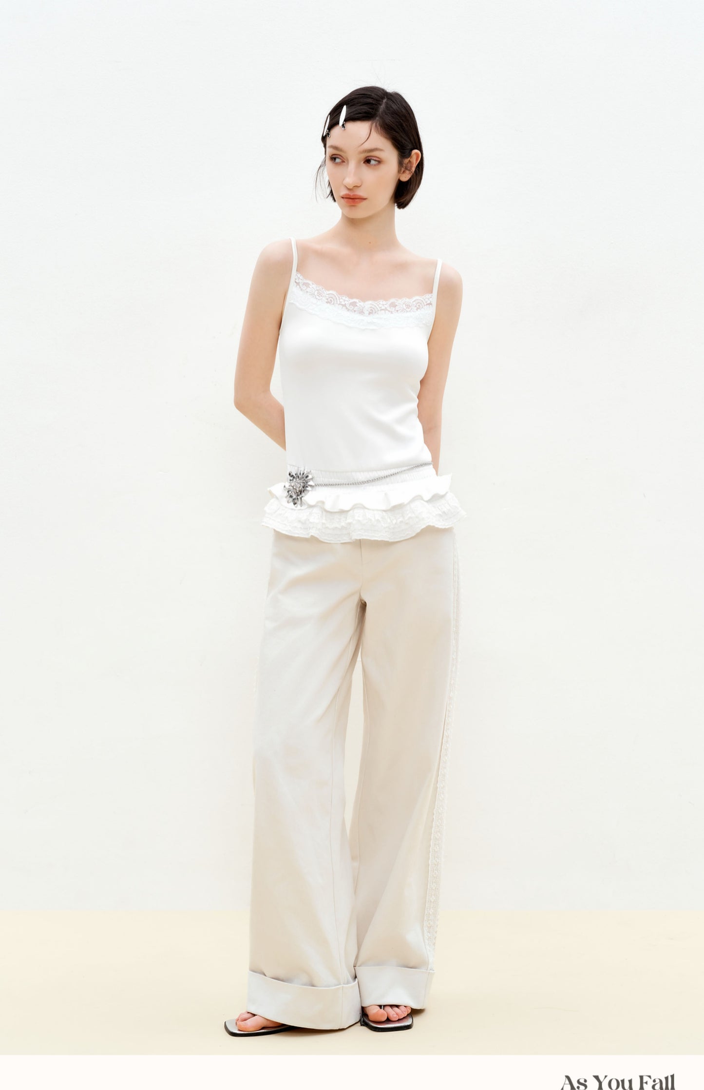 Ruffled Hem Camisole Top
