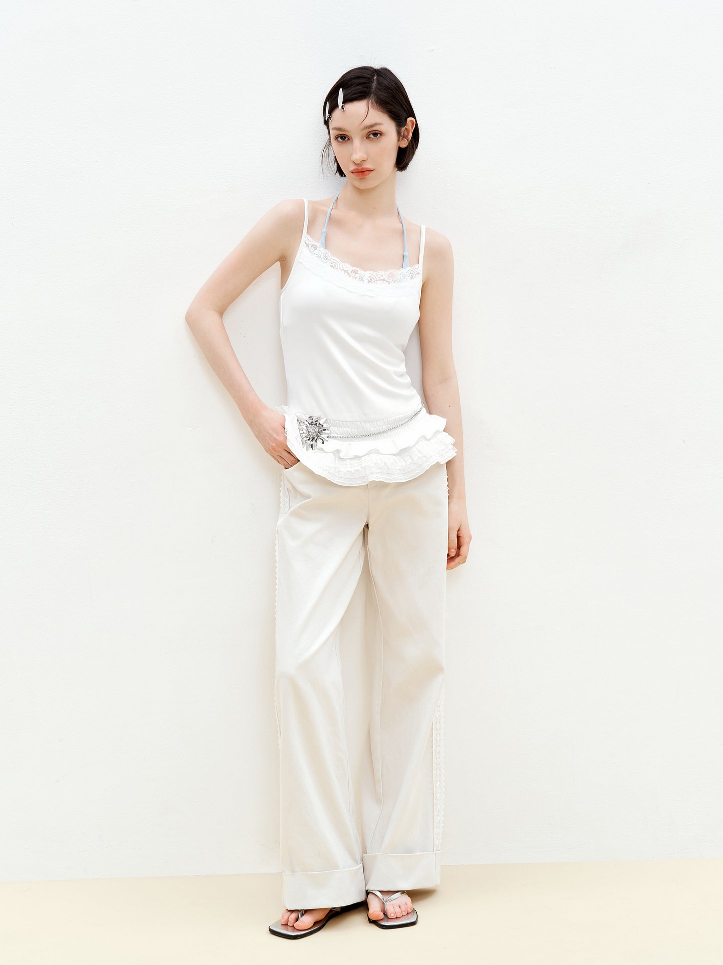 Ruffled Hem Camisole Top