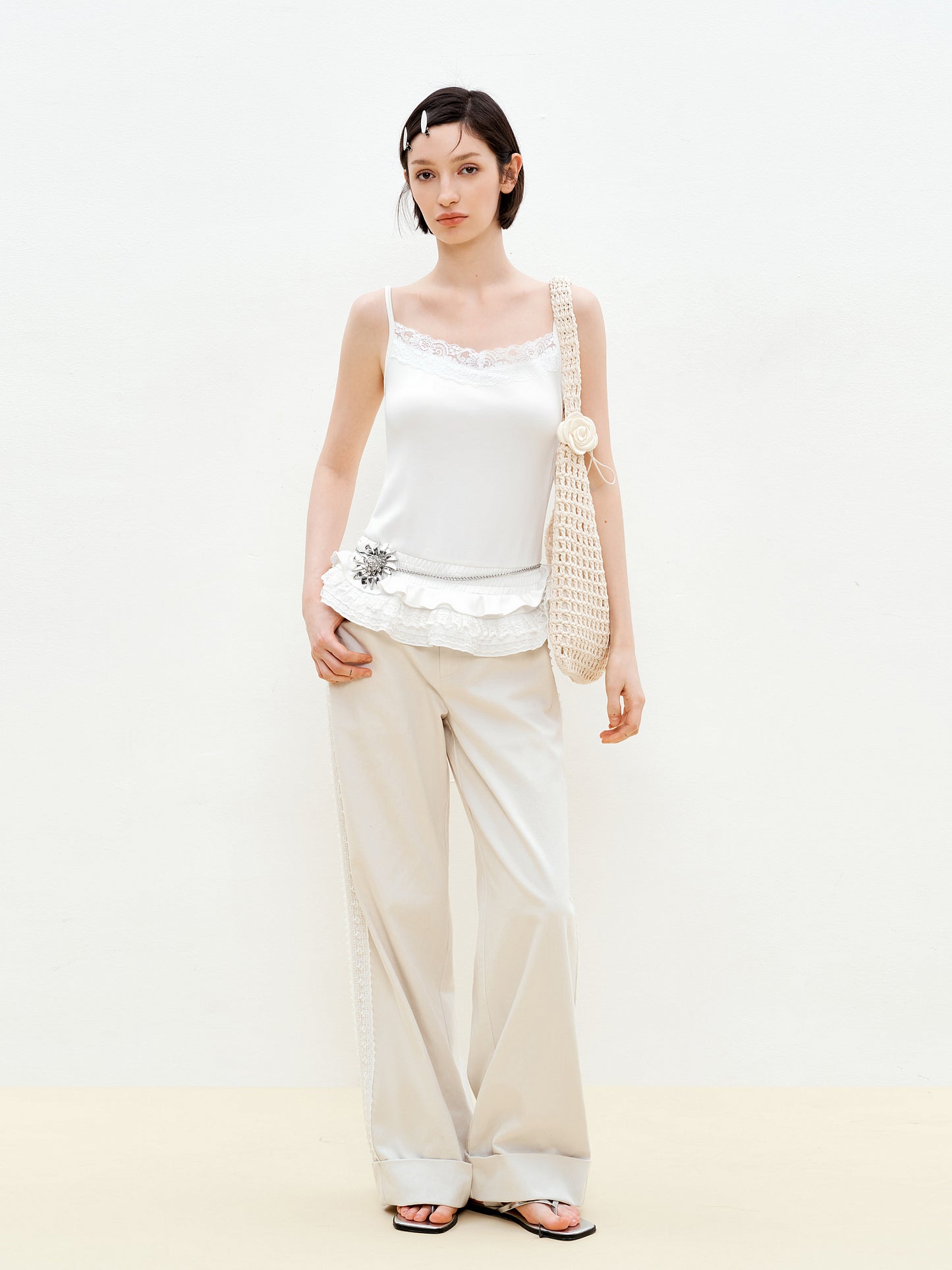 Ruffled Hem Camisole Top
