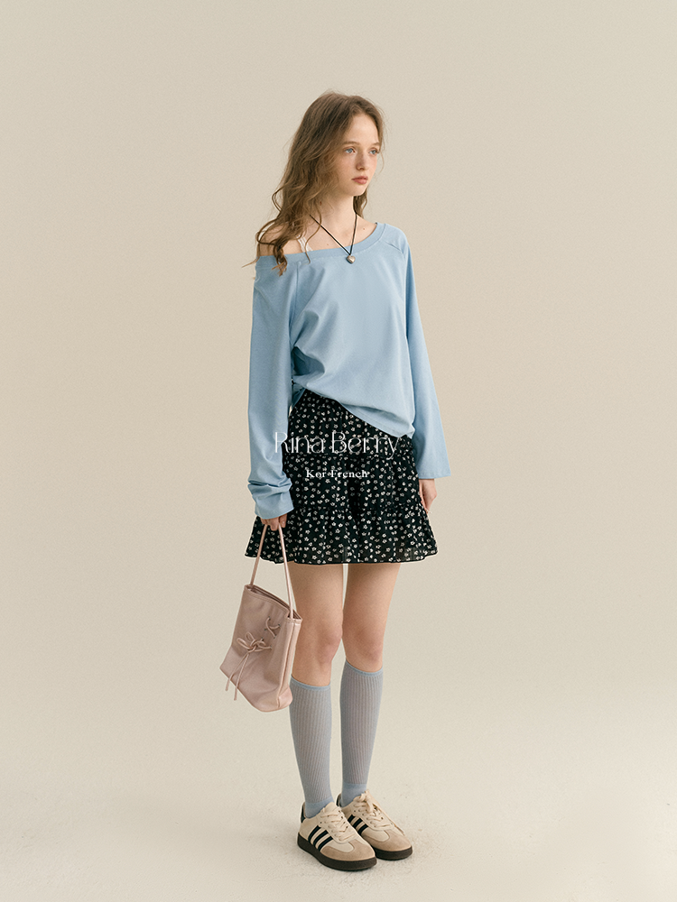 Floral Tiered Mini Chiffon Skirt