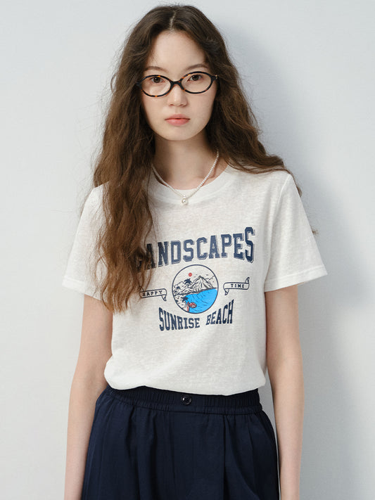 Soft Printed T-Shirt With A See-Through Touch