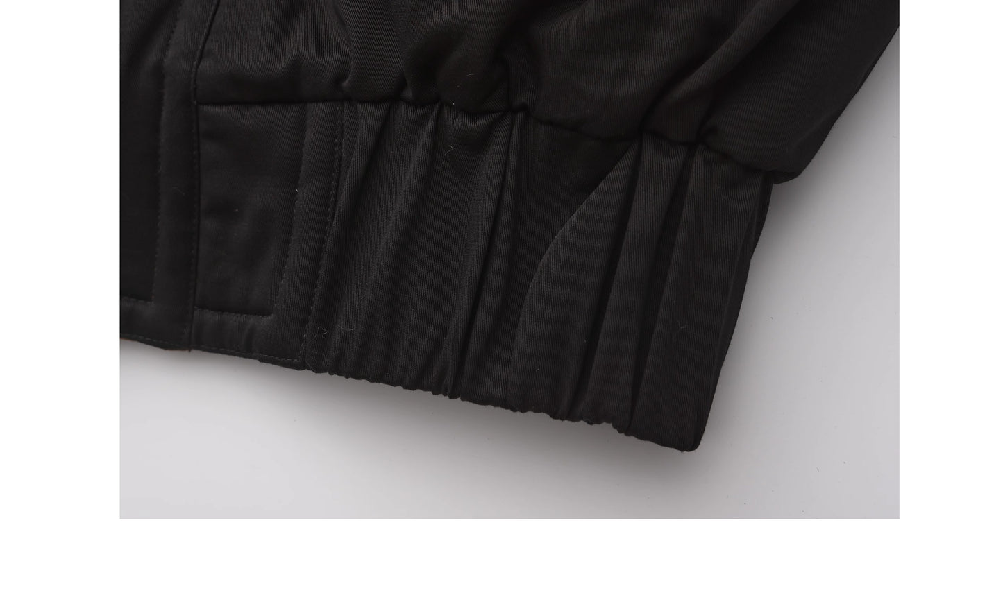 Two-Tone Washed Cotton Quilted Short Jacket