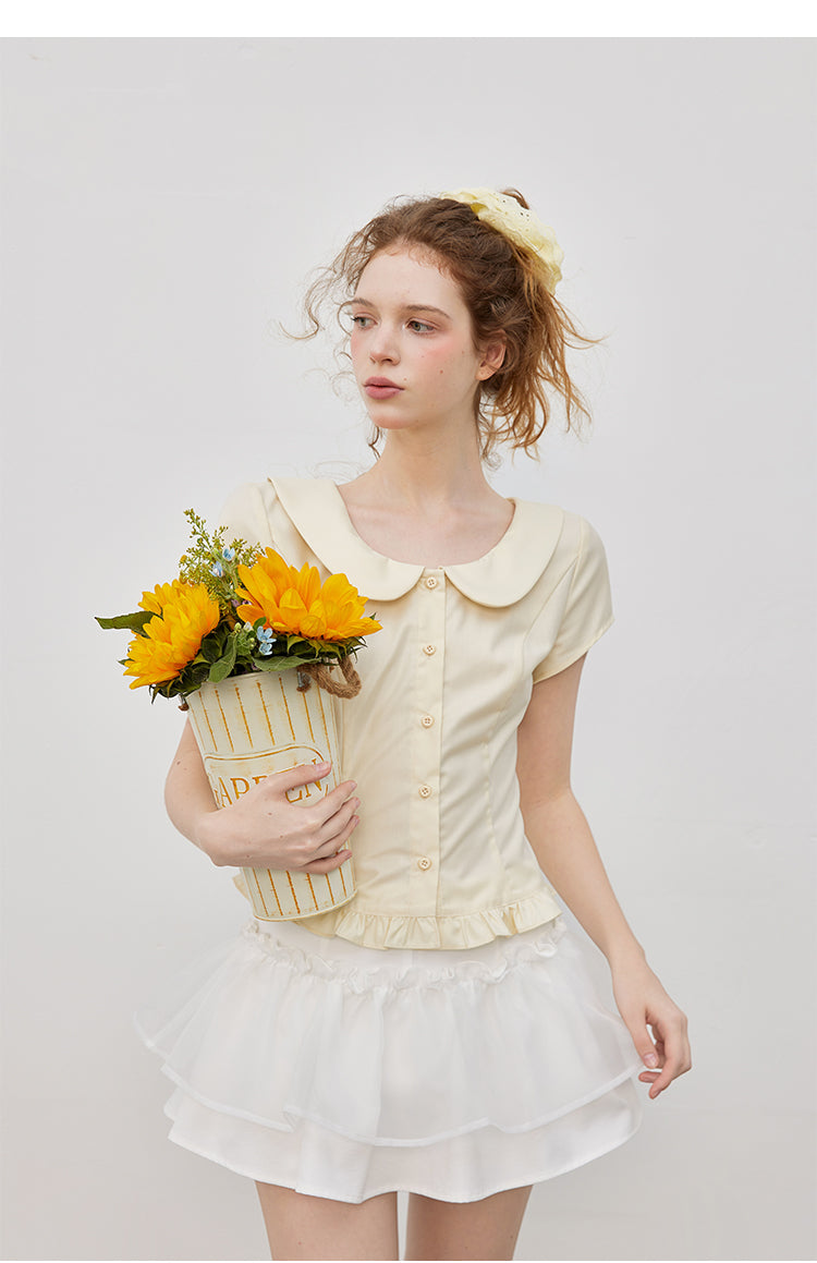 Ruffled Tiered Mini Skirt In Two Variations