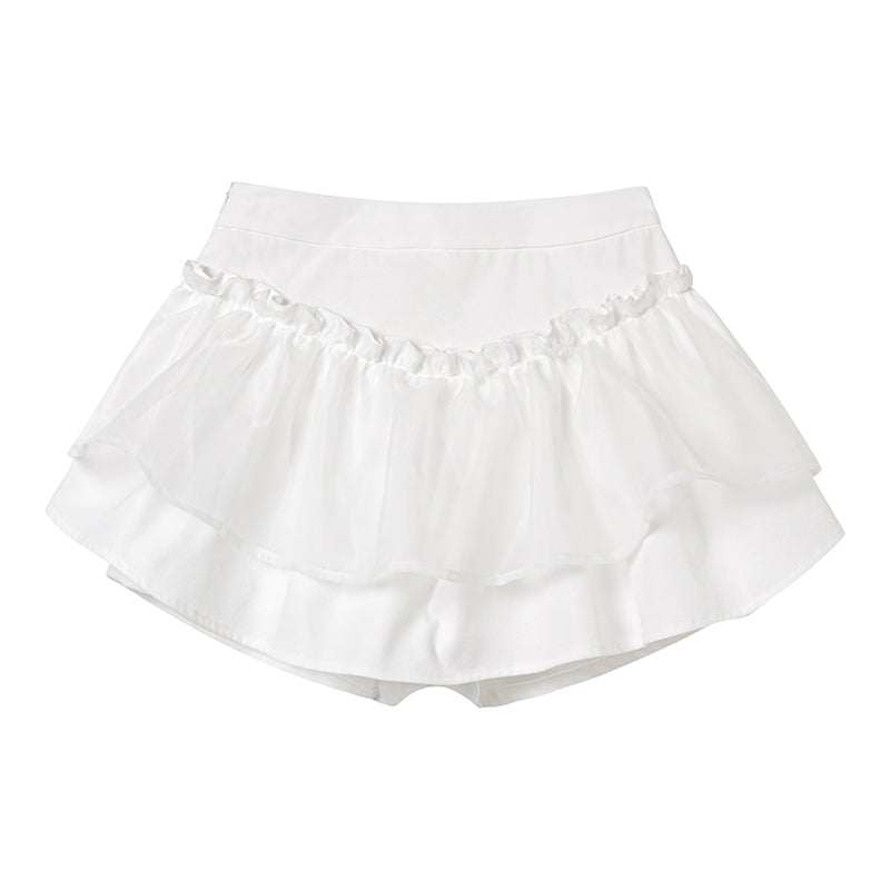 Ruffled Tiered Mini Skirt In Two Variations