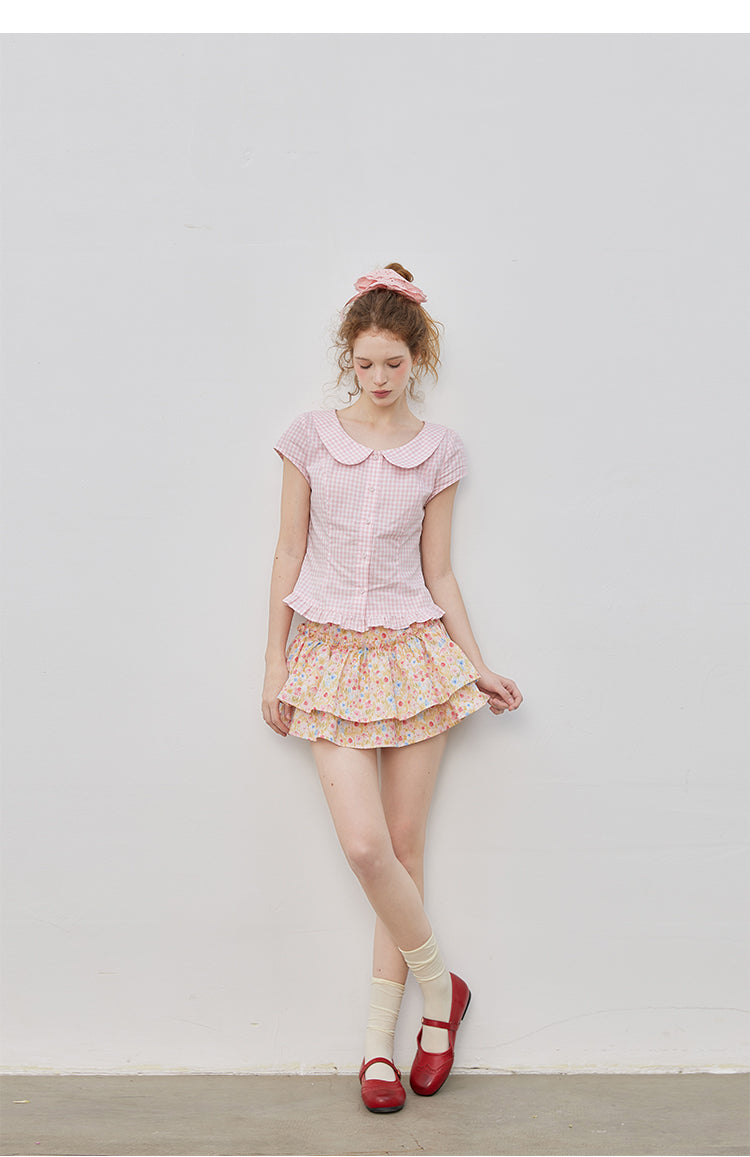 Ruffled Tiered Mini Skirt In Two Variations