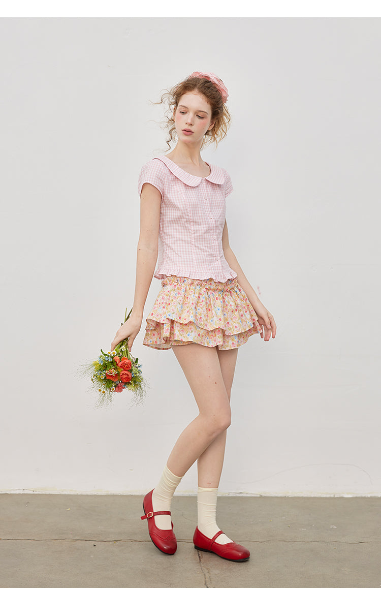 Ruffled Tiered Mini Skirt In Two Variations