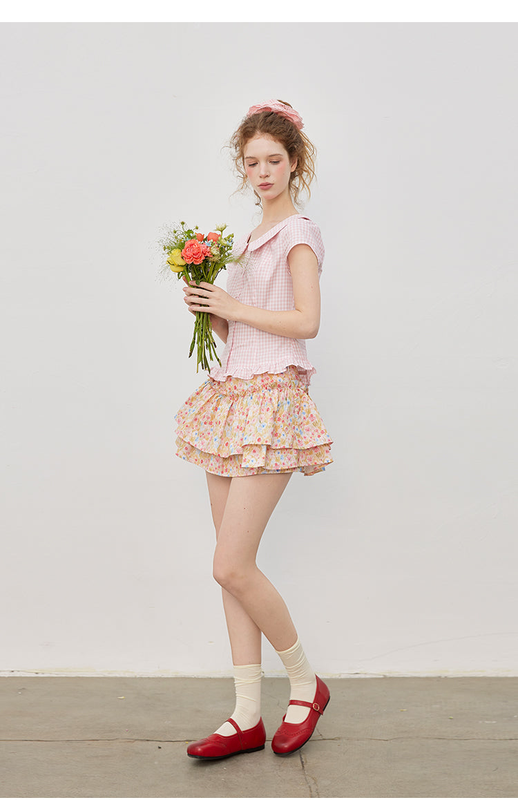 Ruffled Tiered Mini Skirt In Two Variations