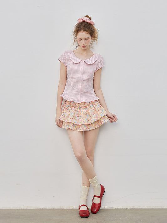 Ruffled Tiered Mini Skirt In Two Variations