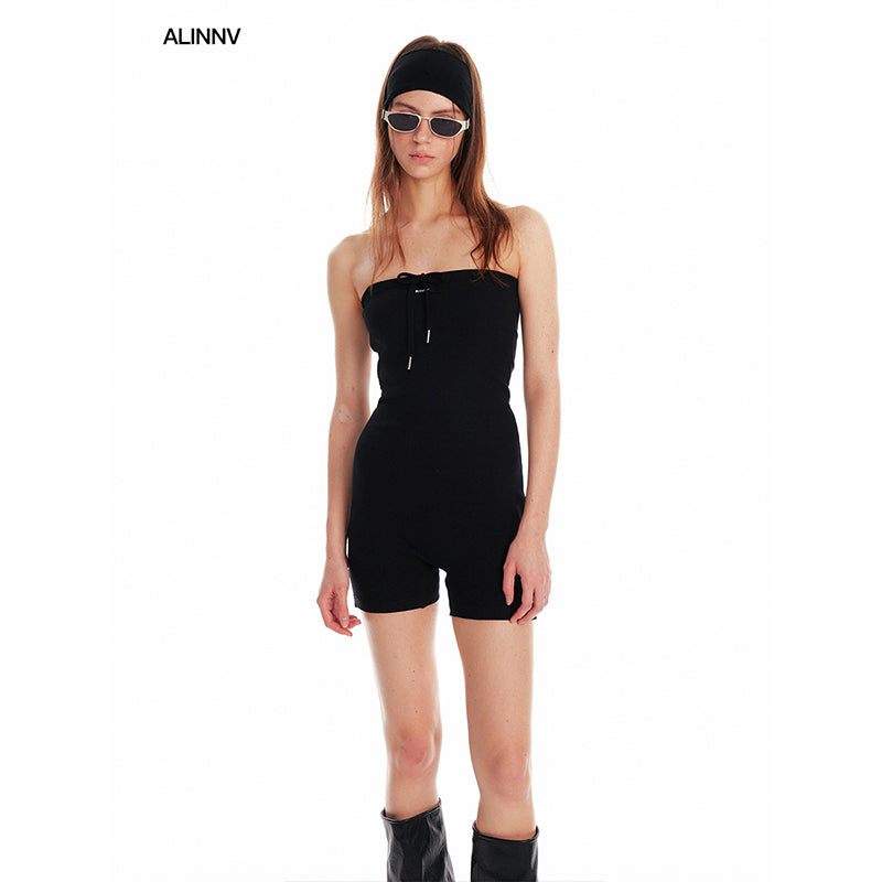 Fitted Ribbed Tube Romper