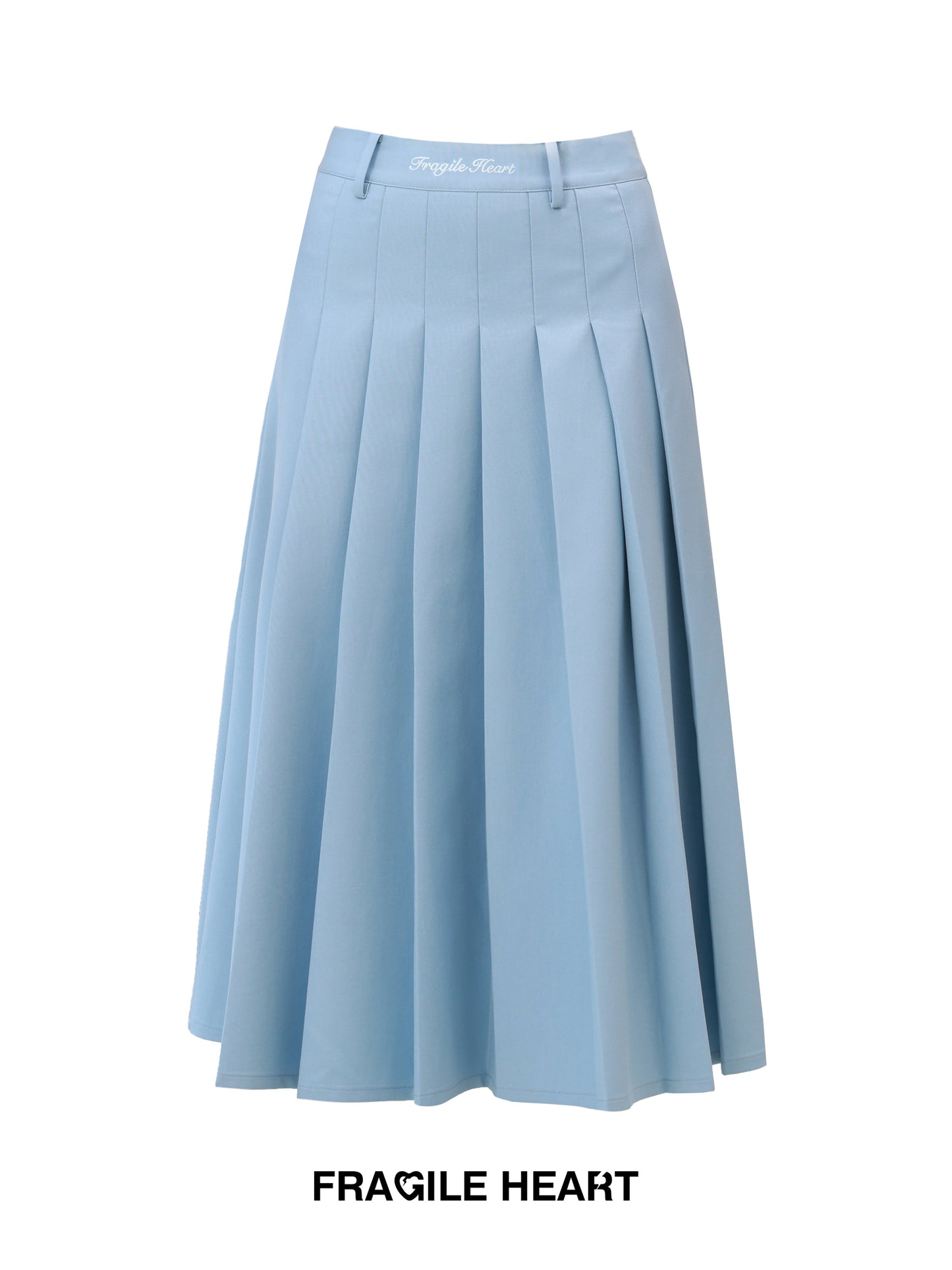 Pleated A-Line Maxi Skirt