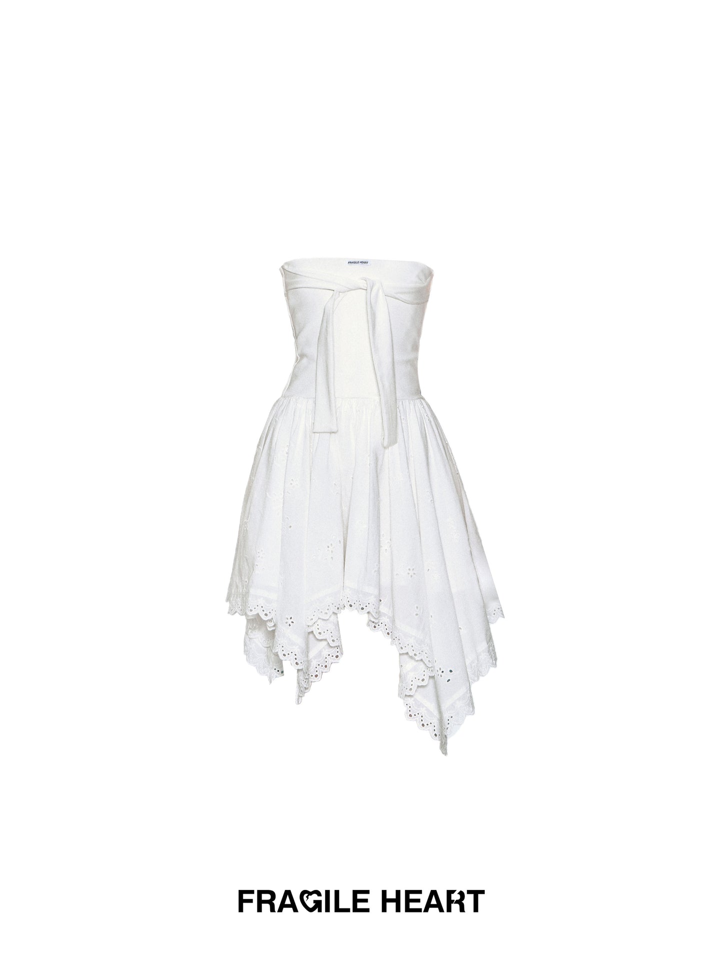Asymmetric Hem Lace Tube Dress