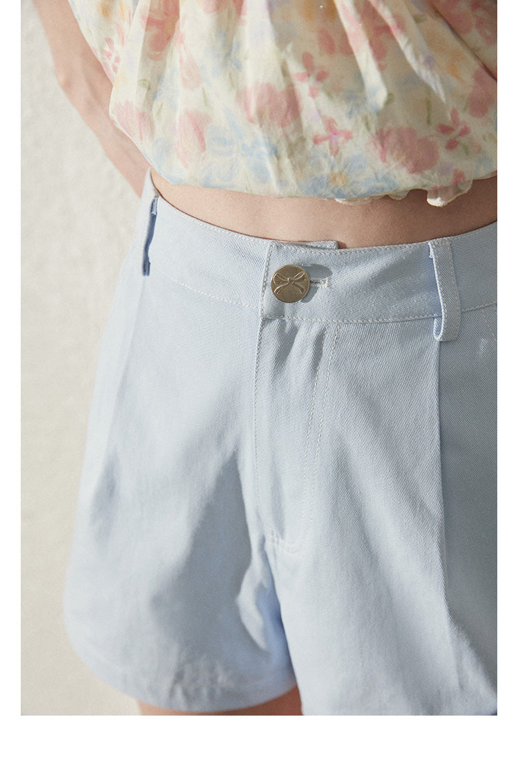 Heart Pocket A-Line Casual Shorts