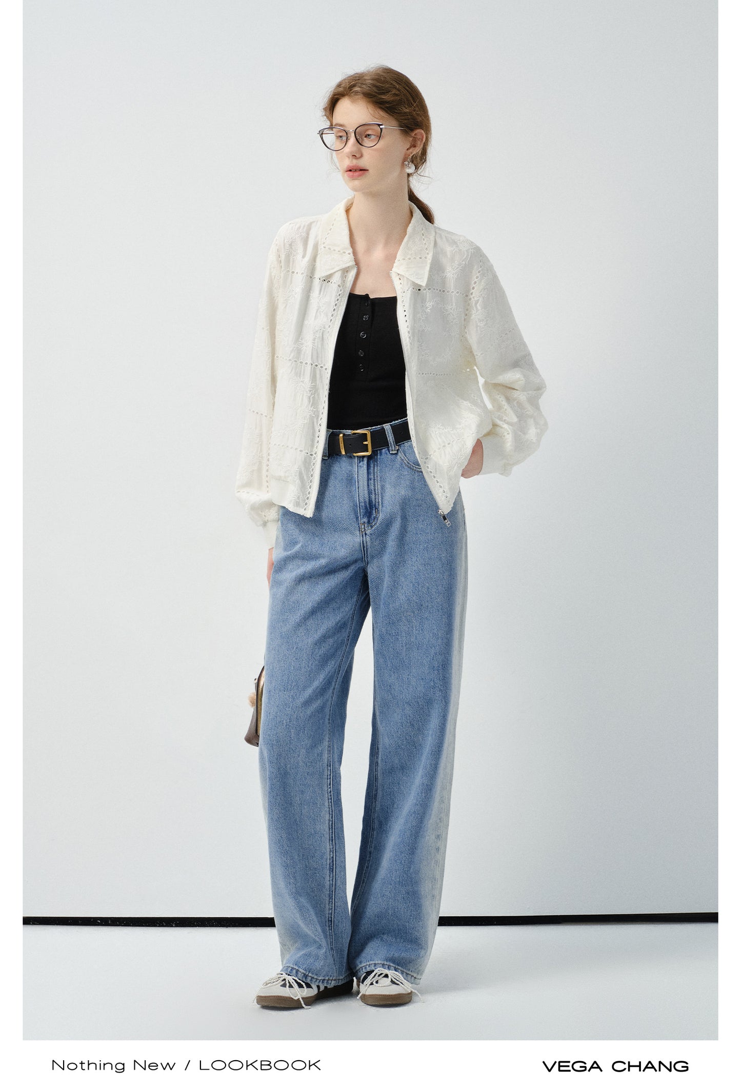 Floral Embroidered Zip-Up Jacket