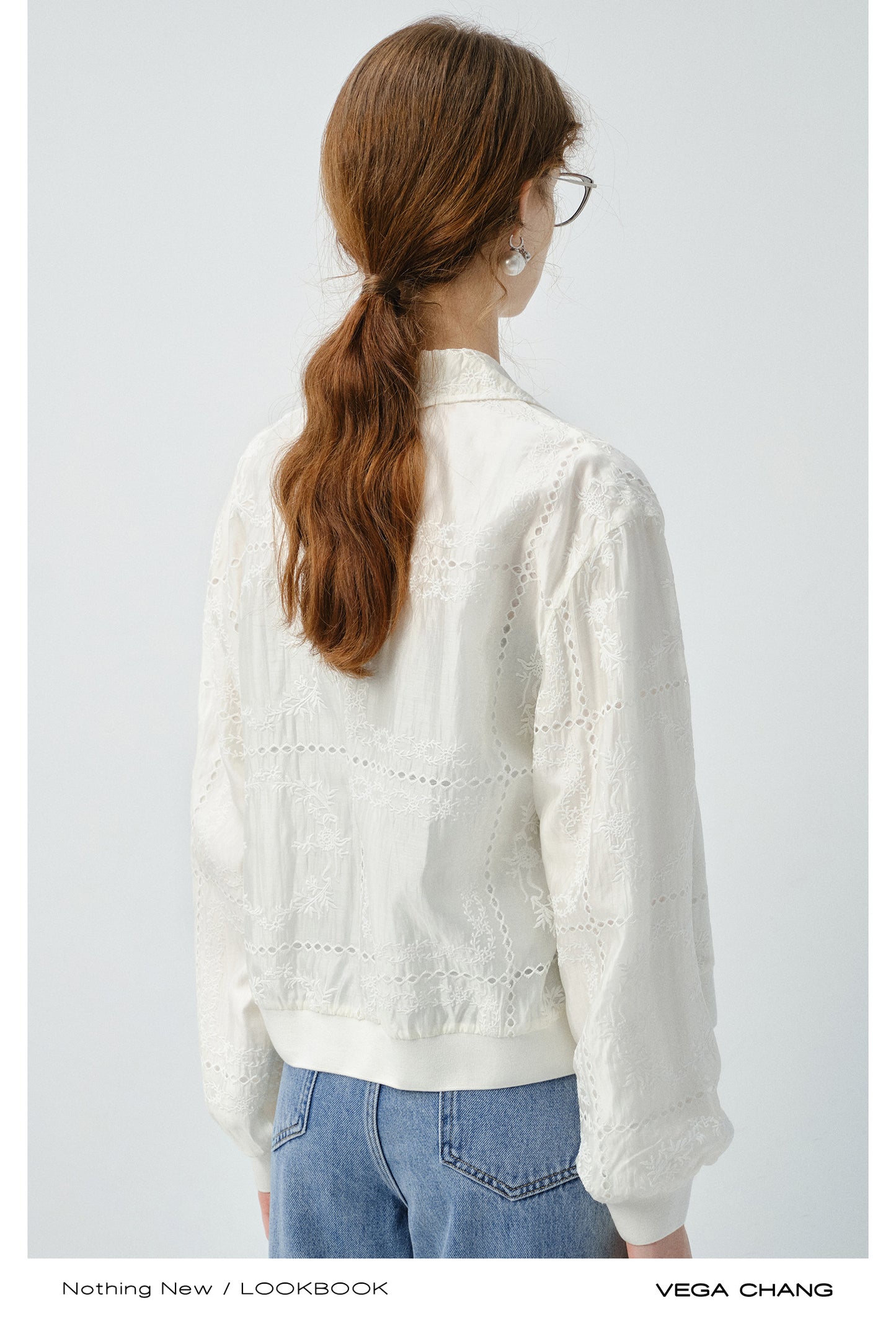 Floral Embroidered Zip-Up Jacket