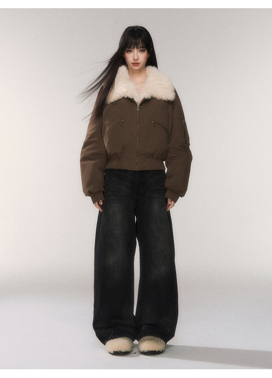 90% White Goose Down Jacket With Embroidered Detail