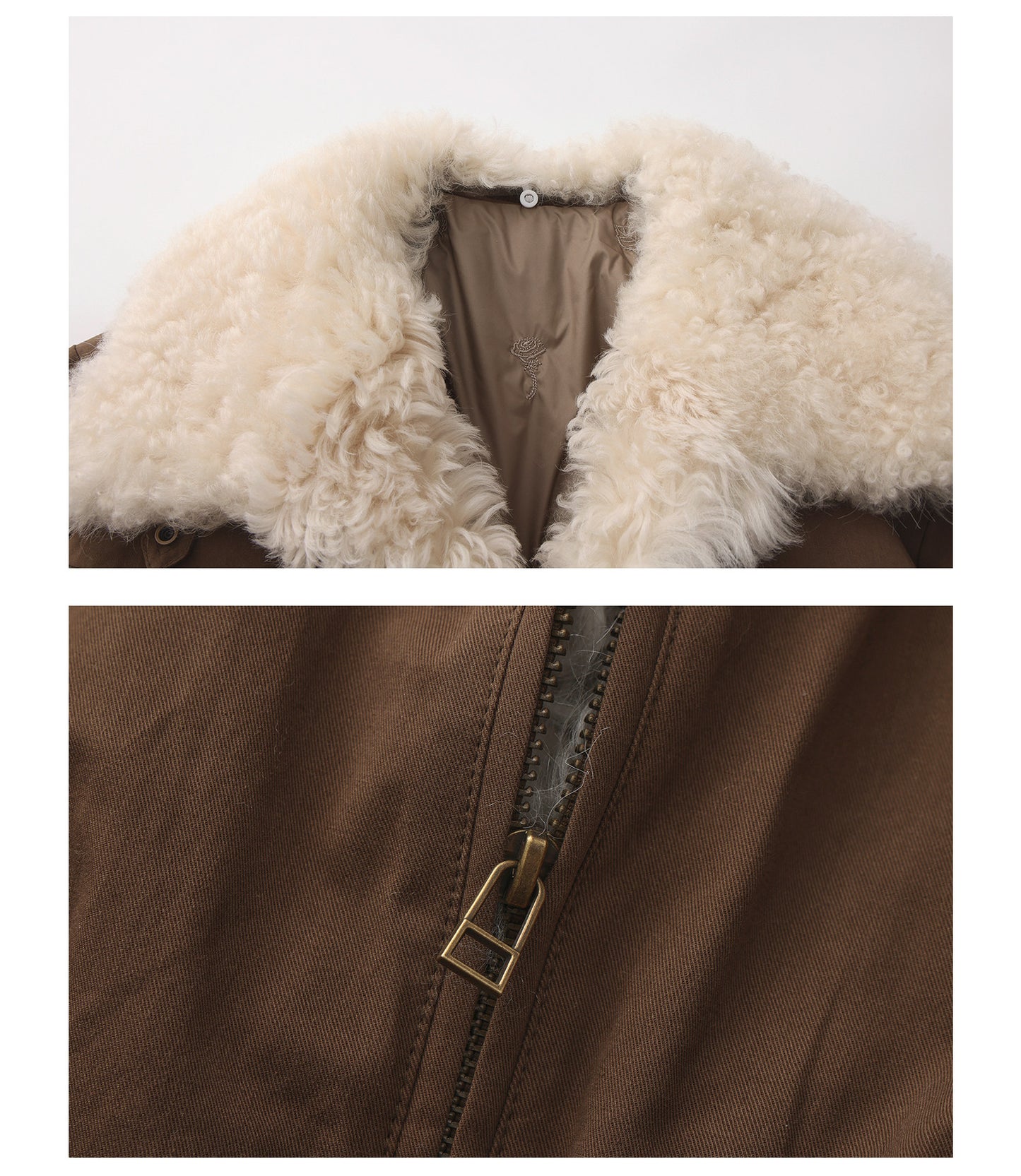 90% White Goose Down Jacket With Embroidered Detail