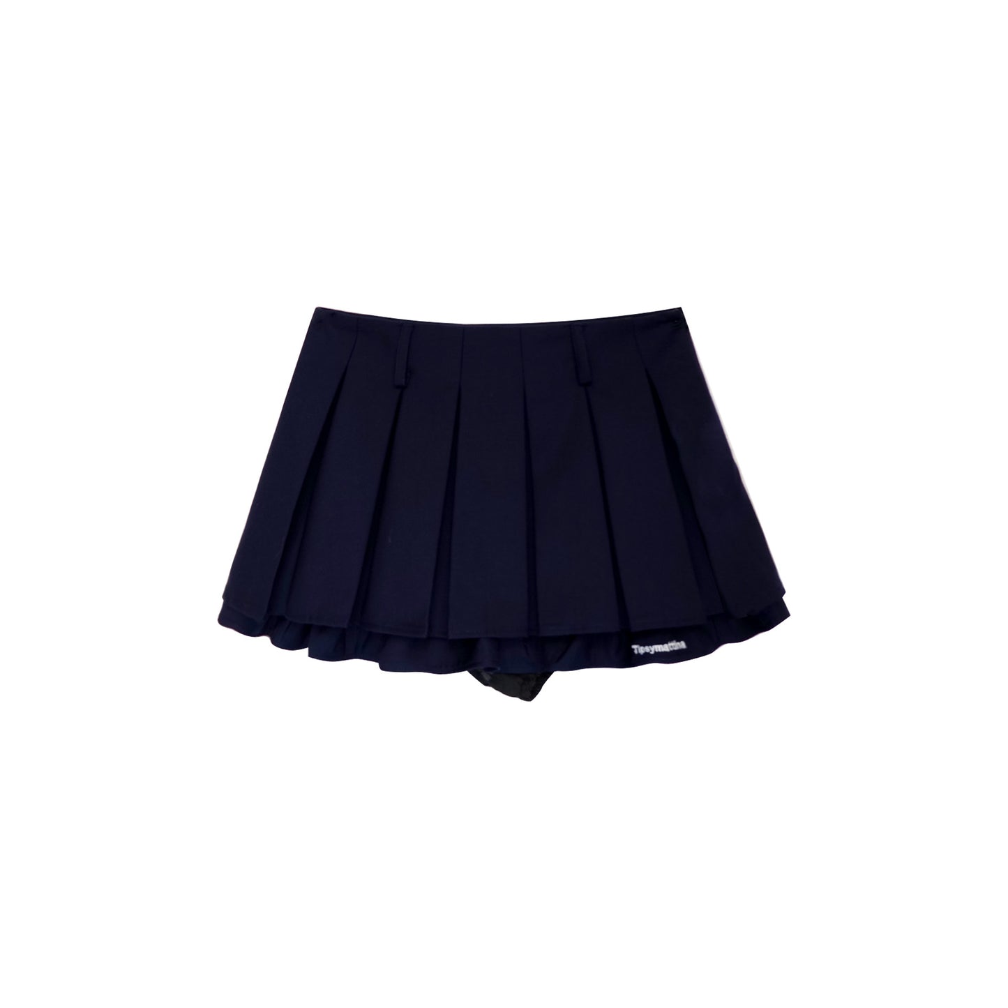 Embroidered Sporty Casual Polo Shirt And Pleated Skirt