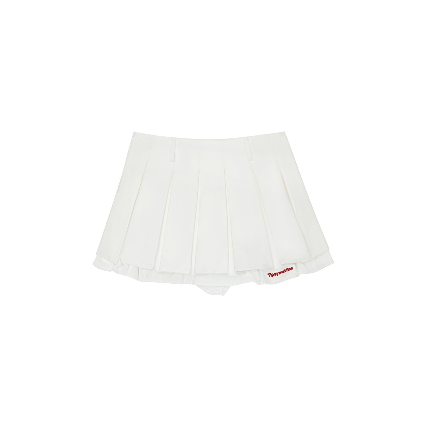 Embroidered Sporty Casual Polo Shirt And Pleated Skirt