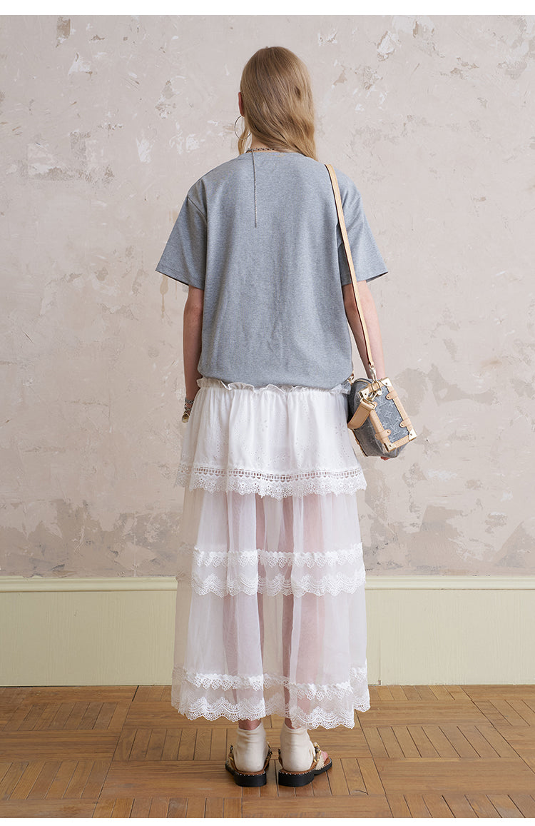 Cotton T-Shirt With Flower Print