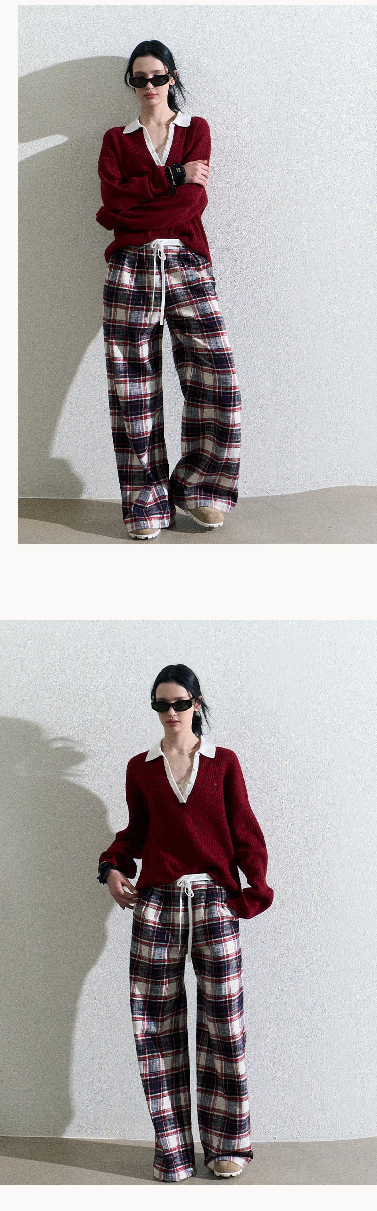 Oversized Rib-Knit Wool-Blend Polo Sweater