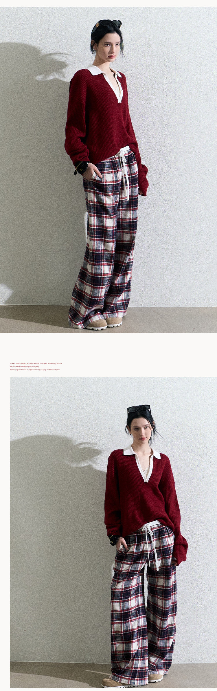 Oversized Rib-Knit Wool-Blend Polo Sweater