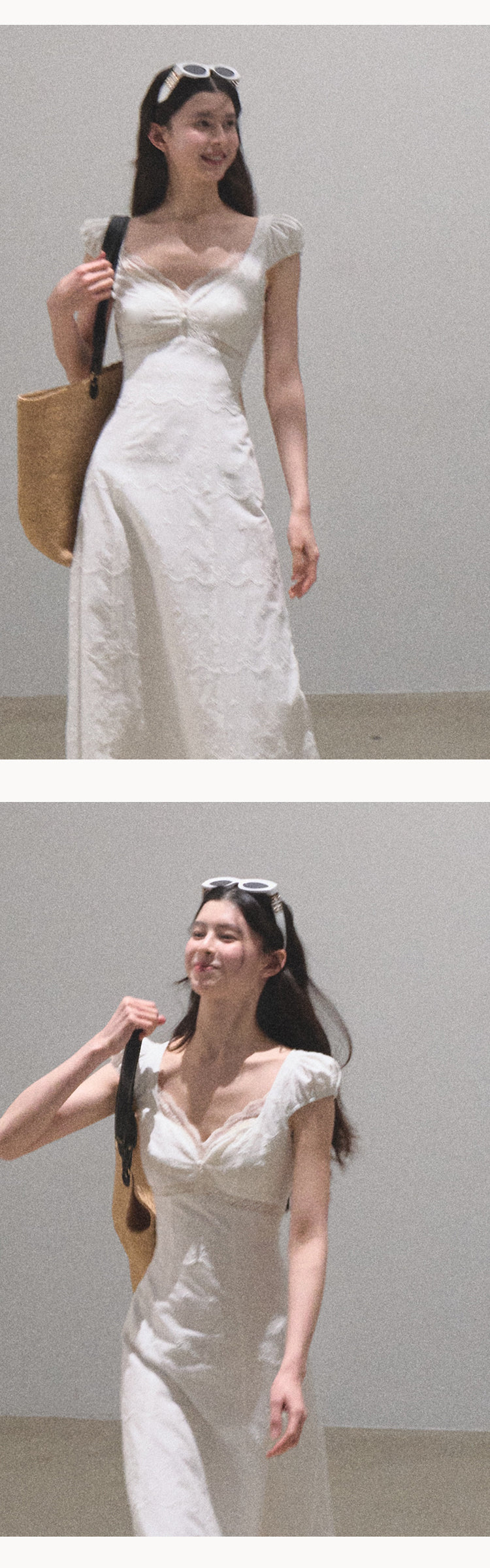 Puff-Sleeve Embroidered Cotton Midi Dress