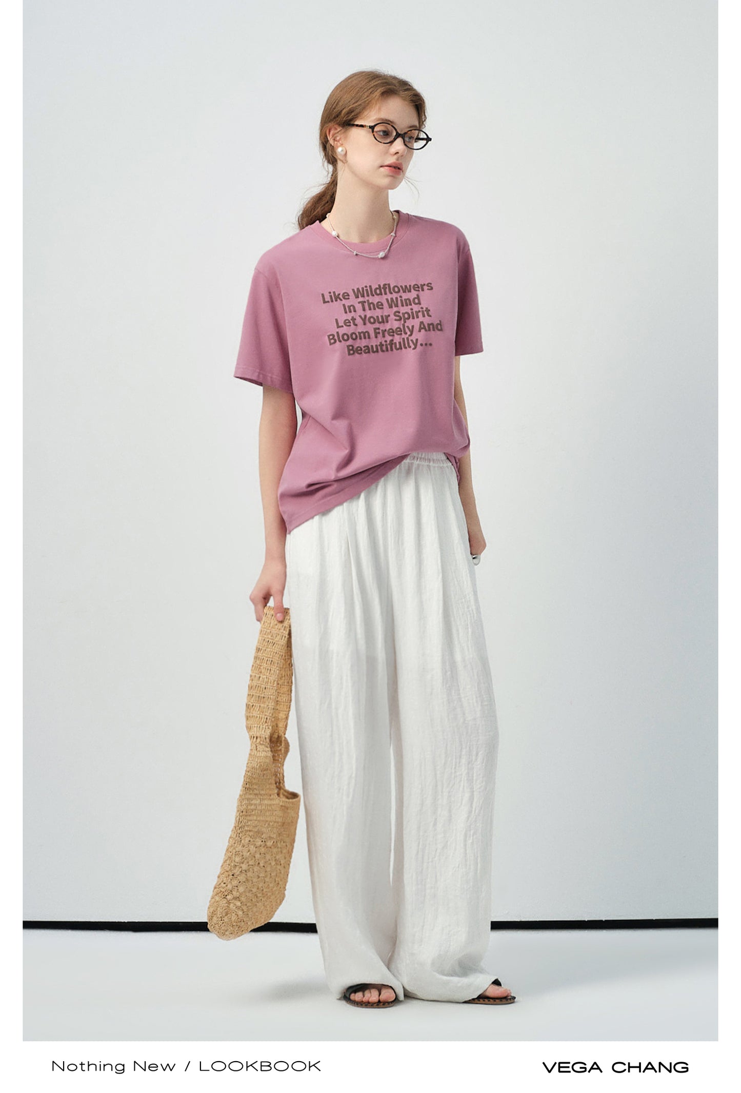 Crinkled High-Rise Relaxed Pants