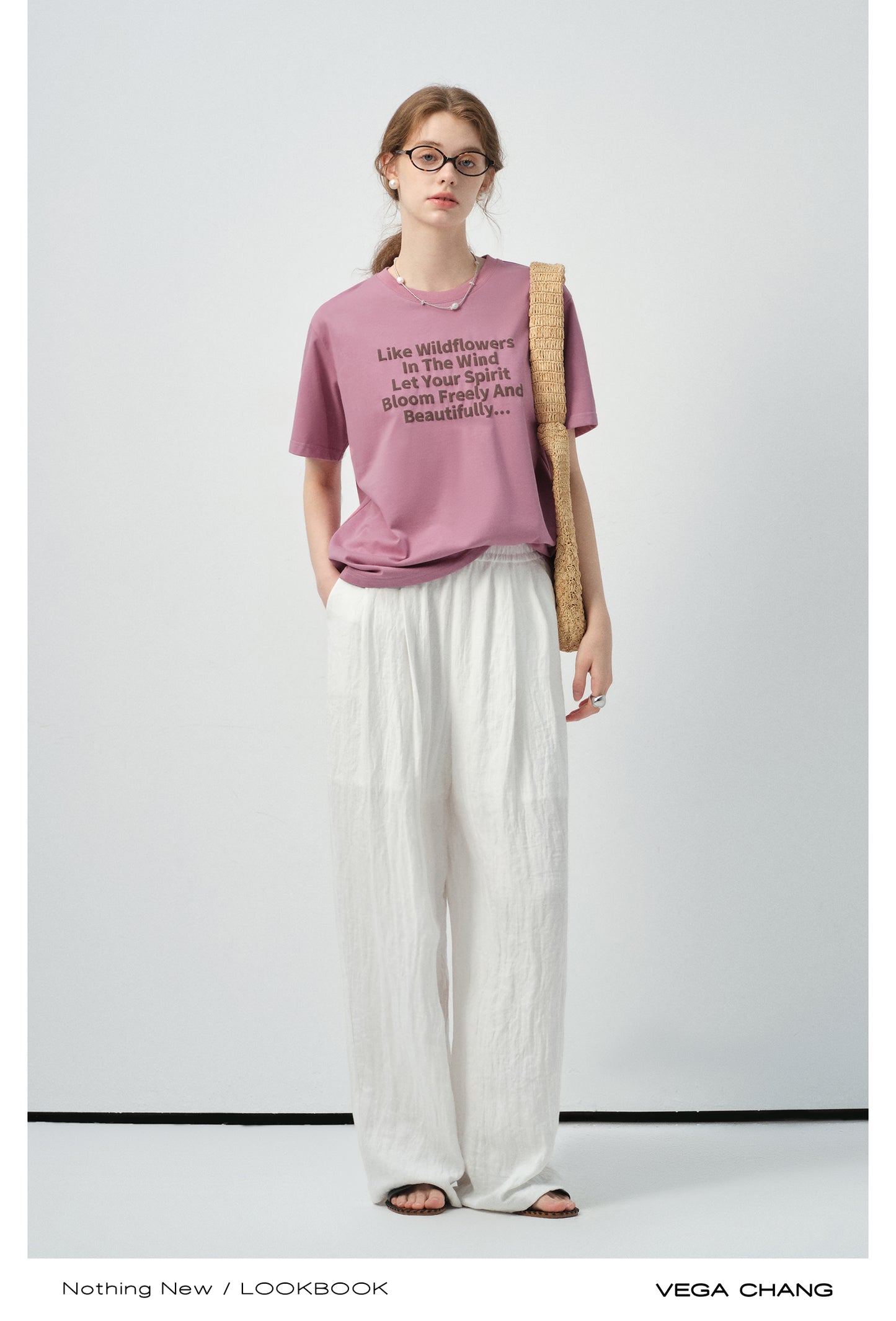 Crinkled High-Rise Relaxed Pants