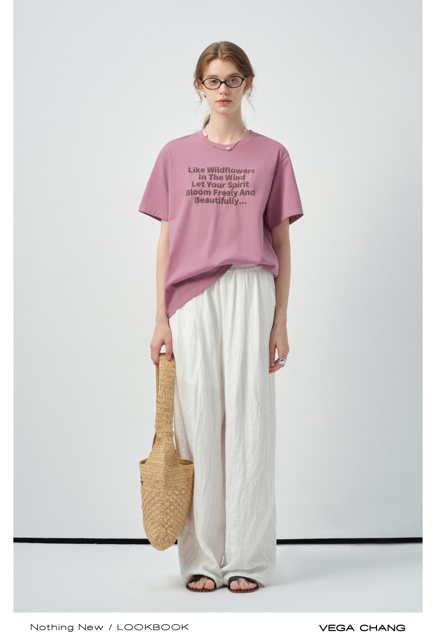Crinkled High-Rise Relaxed Pants