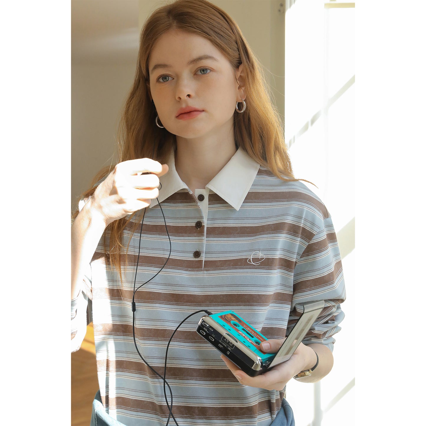 Relaxed Fit Striped Polo Shirt