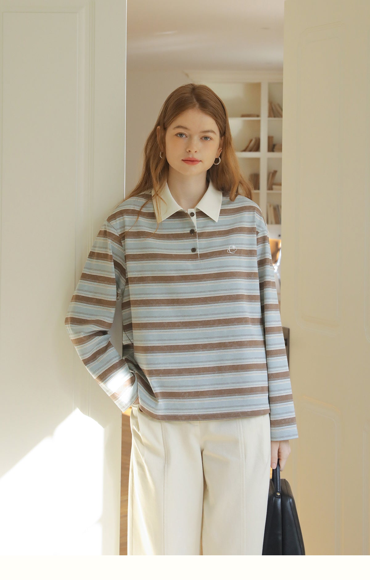 Relaxed Fit Striped Polo Shirt