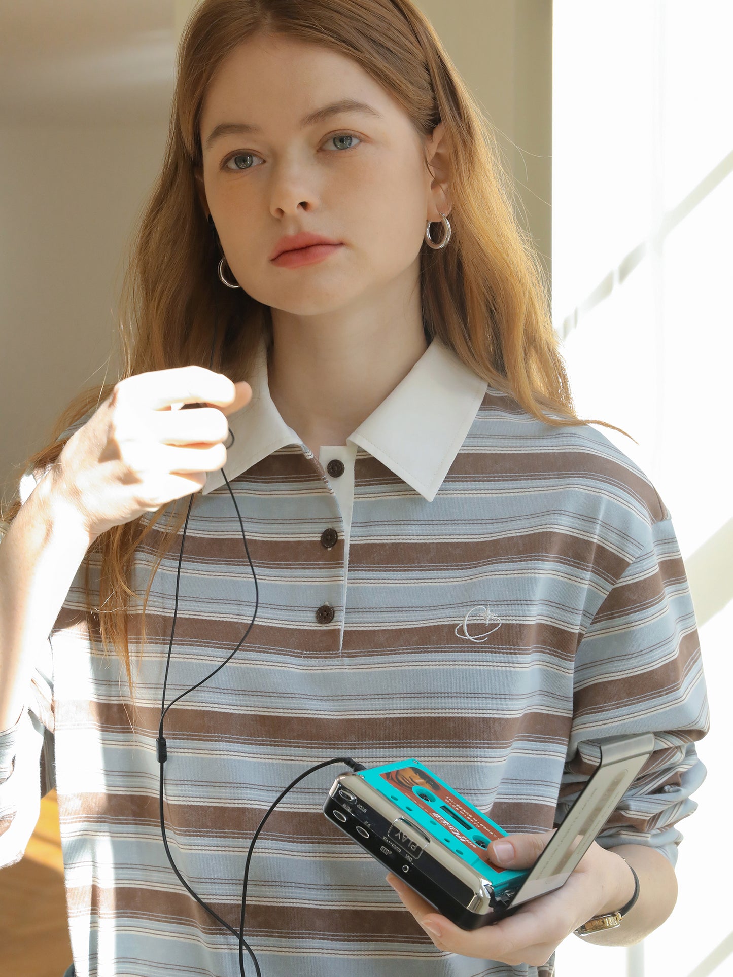 Relaxed Fit Striped Polo Shirt