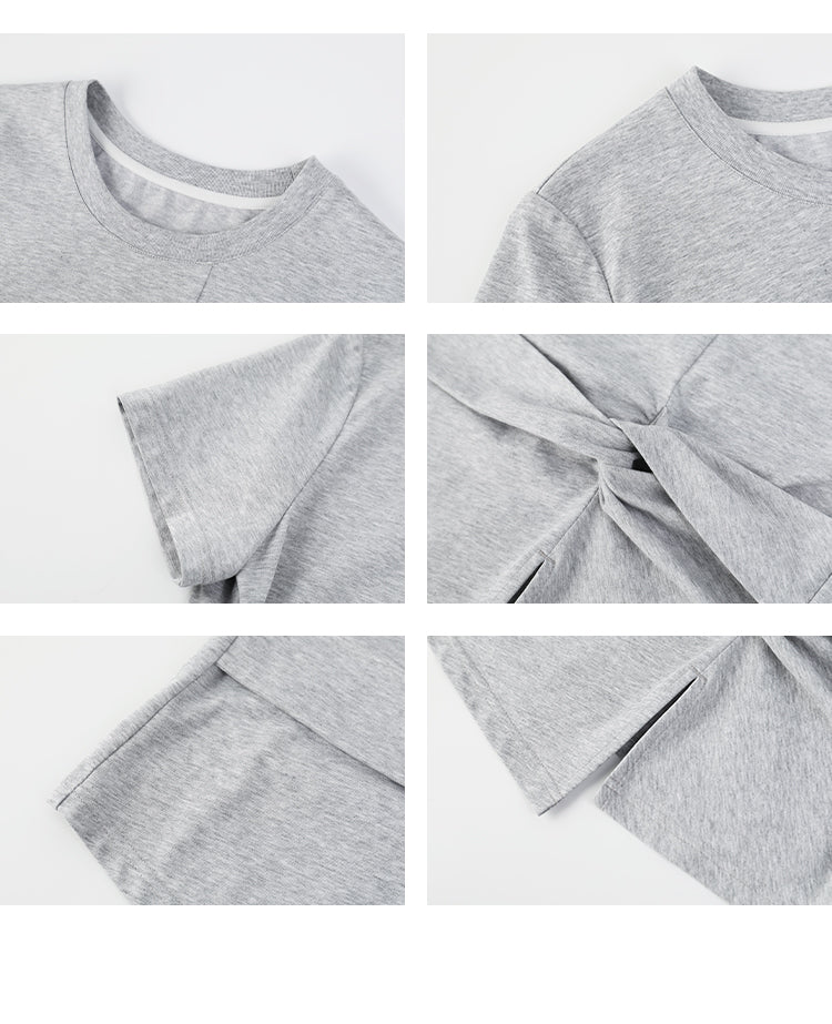 Twisted Knot T-Shirt In Sunscreen Ice-Tech Fabric