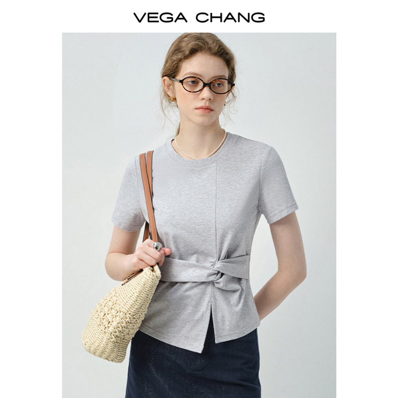 Twisted Knot T-Shirt In Sunscreen Ice-Tech Fabric