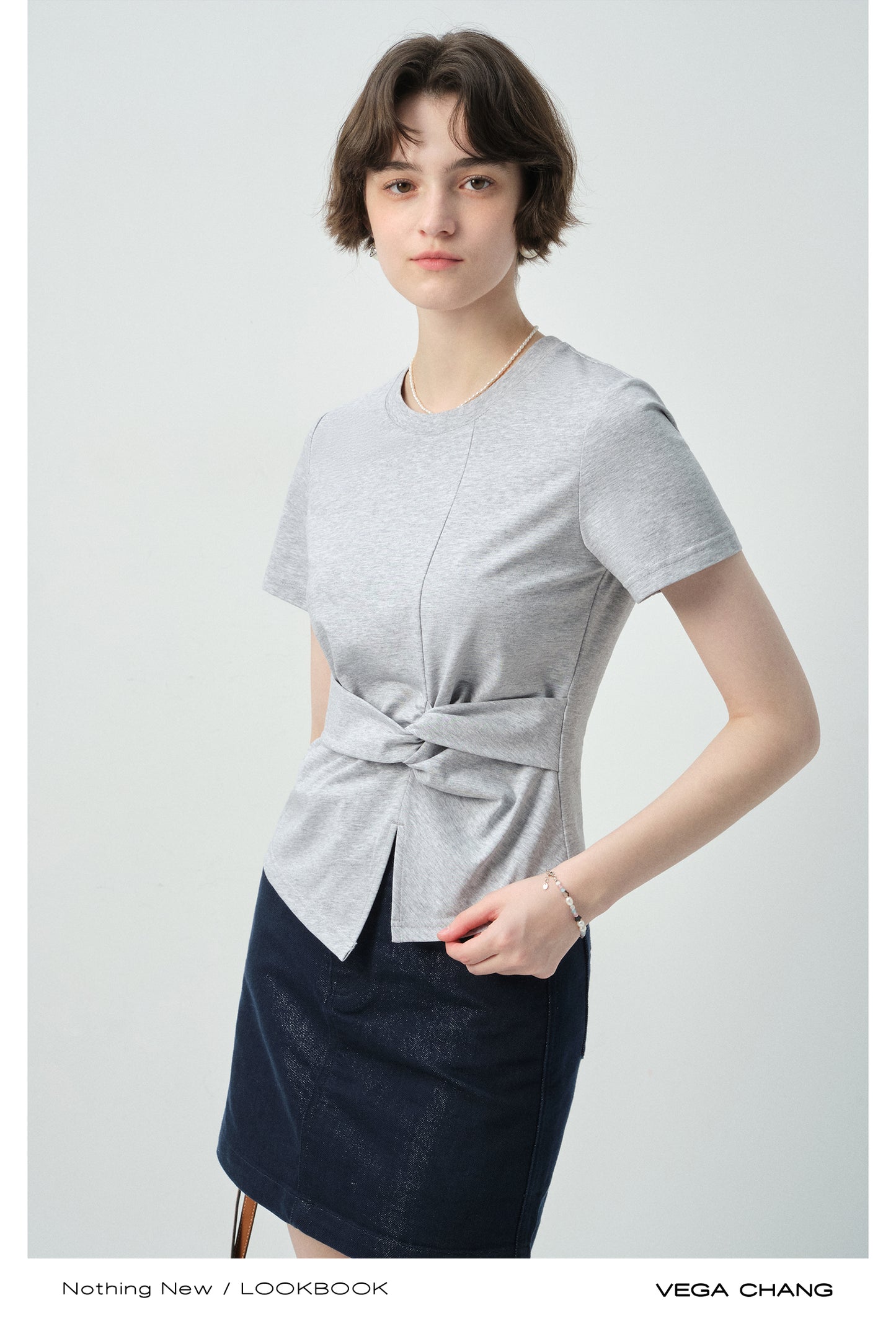 Twisted Knot T-Shirt In Sunscreen Ice-Tech Fabric