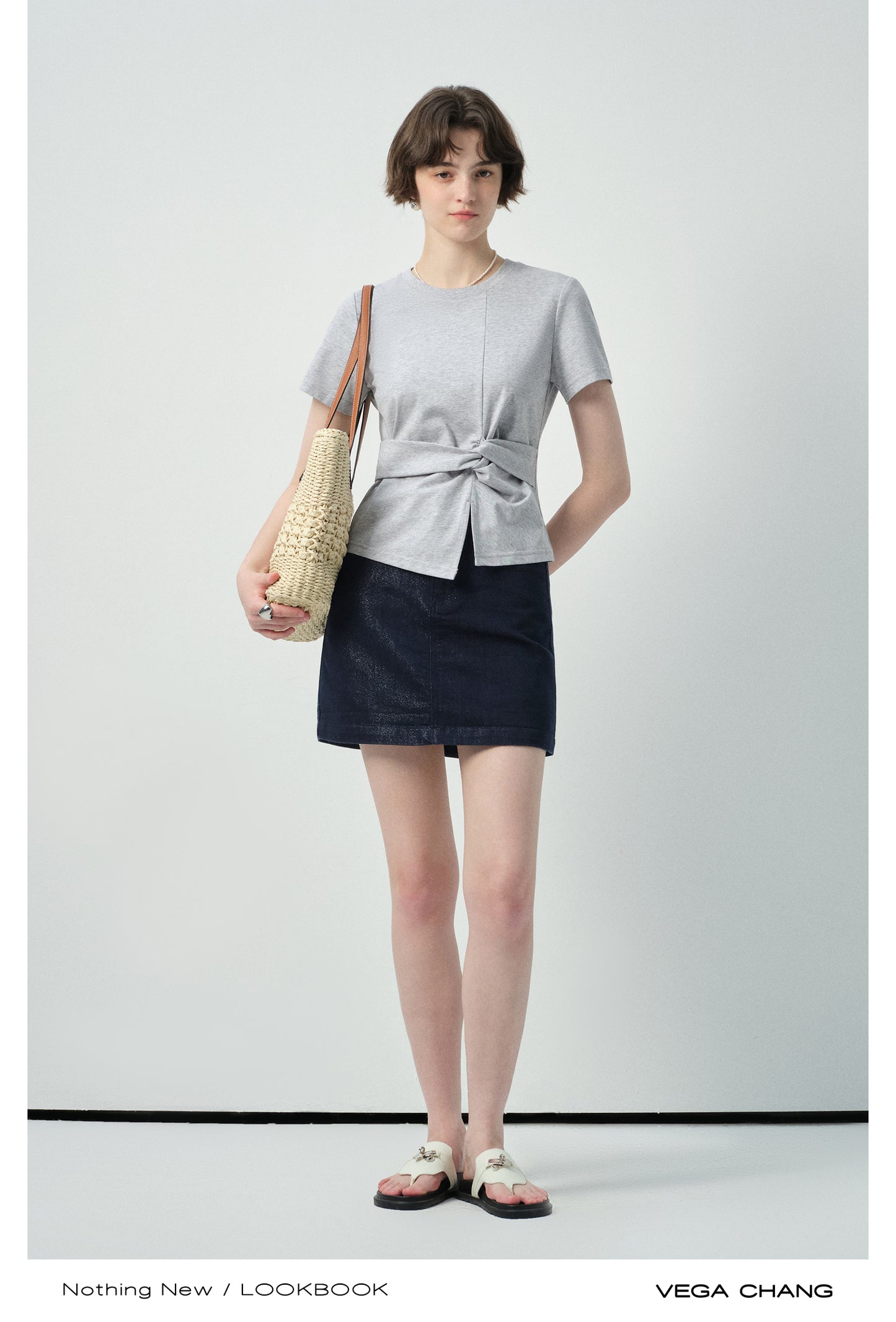 Twisted Knot T-Shirt In Sunscreen Ice-Tech Fabric