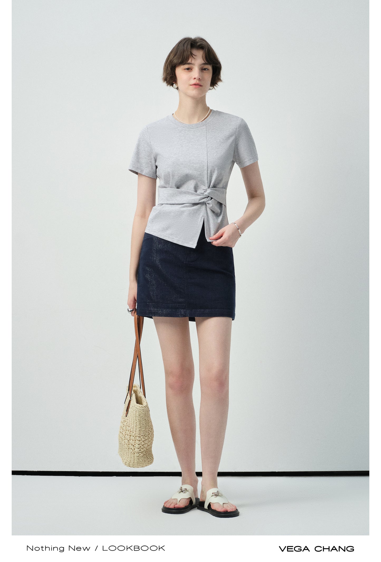 Twisted Knot T-Shirt In Sunscreen Ice-Tech Fabric