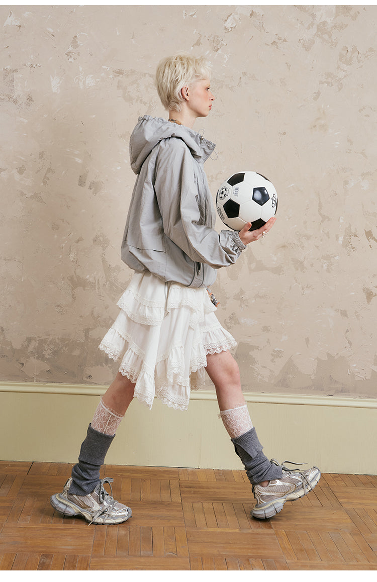 Asymmetrical Lightweight Victorian-Style Lace Skirt