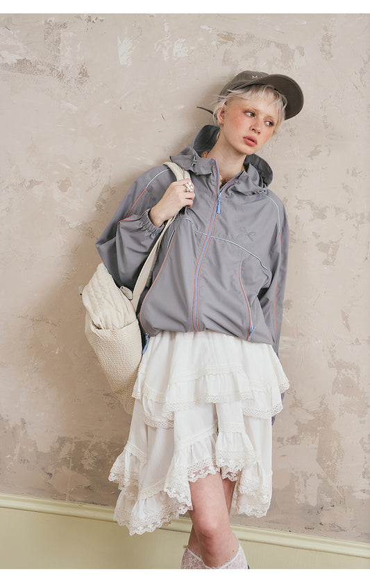 Asymmetrical Lightweight Victorian-Style Lace Skirt