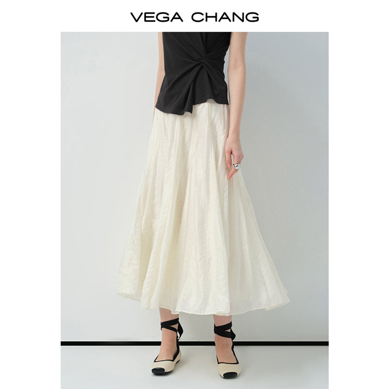 Asymmetric Twisted T-Shirt & Maxi Skirt