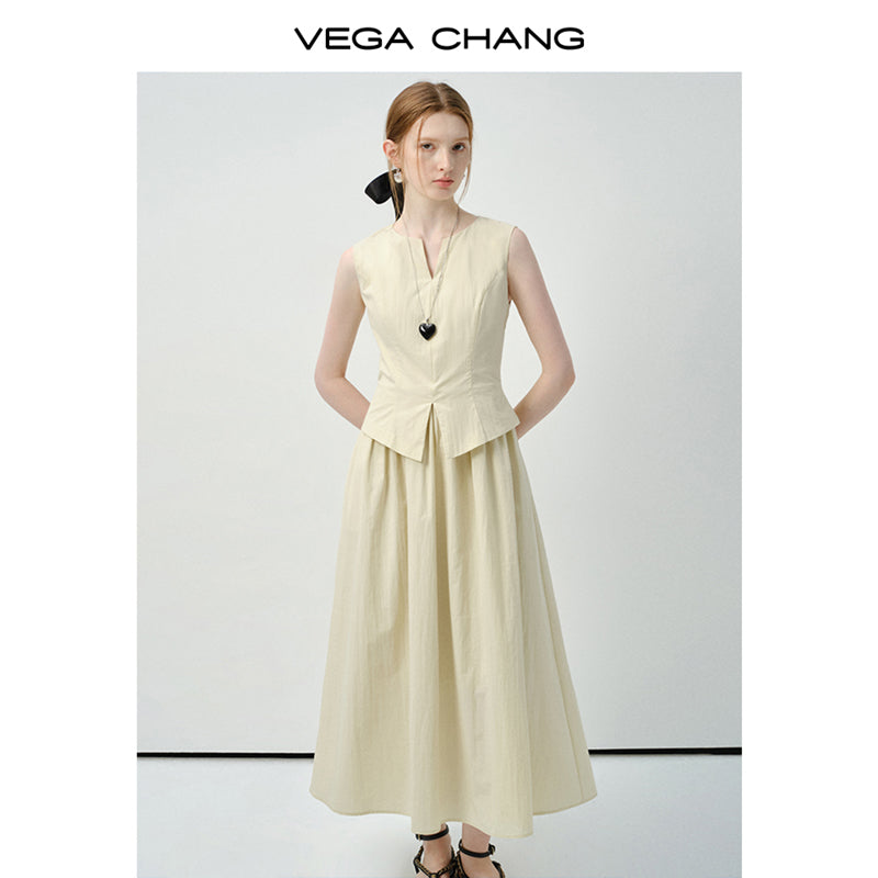 Faux Two-Piece Vest Dress